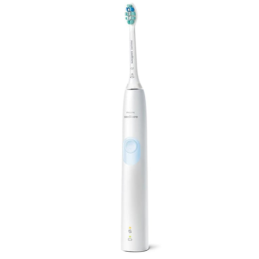 PHILIPS Sonicare ProtectiveClean 4300 Rechargeable Electric Power Toothbrush, 2 Pack - HX6402/85 - White + White - Up to 2 Weeks Operating time