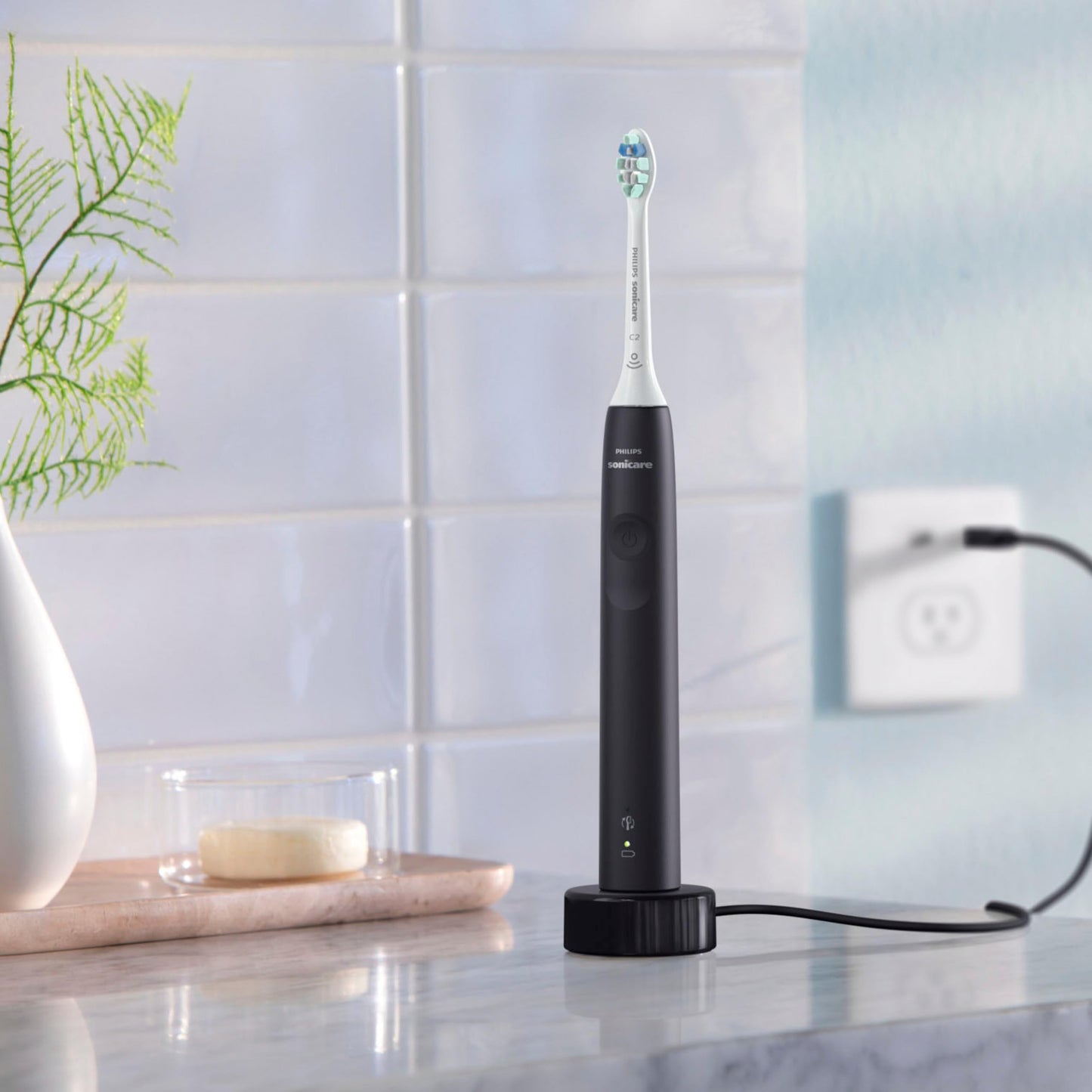 Philips Sonicare FlexCare Whitening Edition Rechargeable Toothbrush 2-Pack Bundle HX6964/77 (2 FlexCare Handles, 2 DiamondClean & 2 Plaque Control Brush Heads, 2 USB Charging Travel Cases)